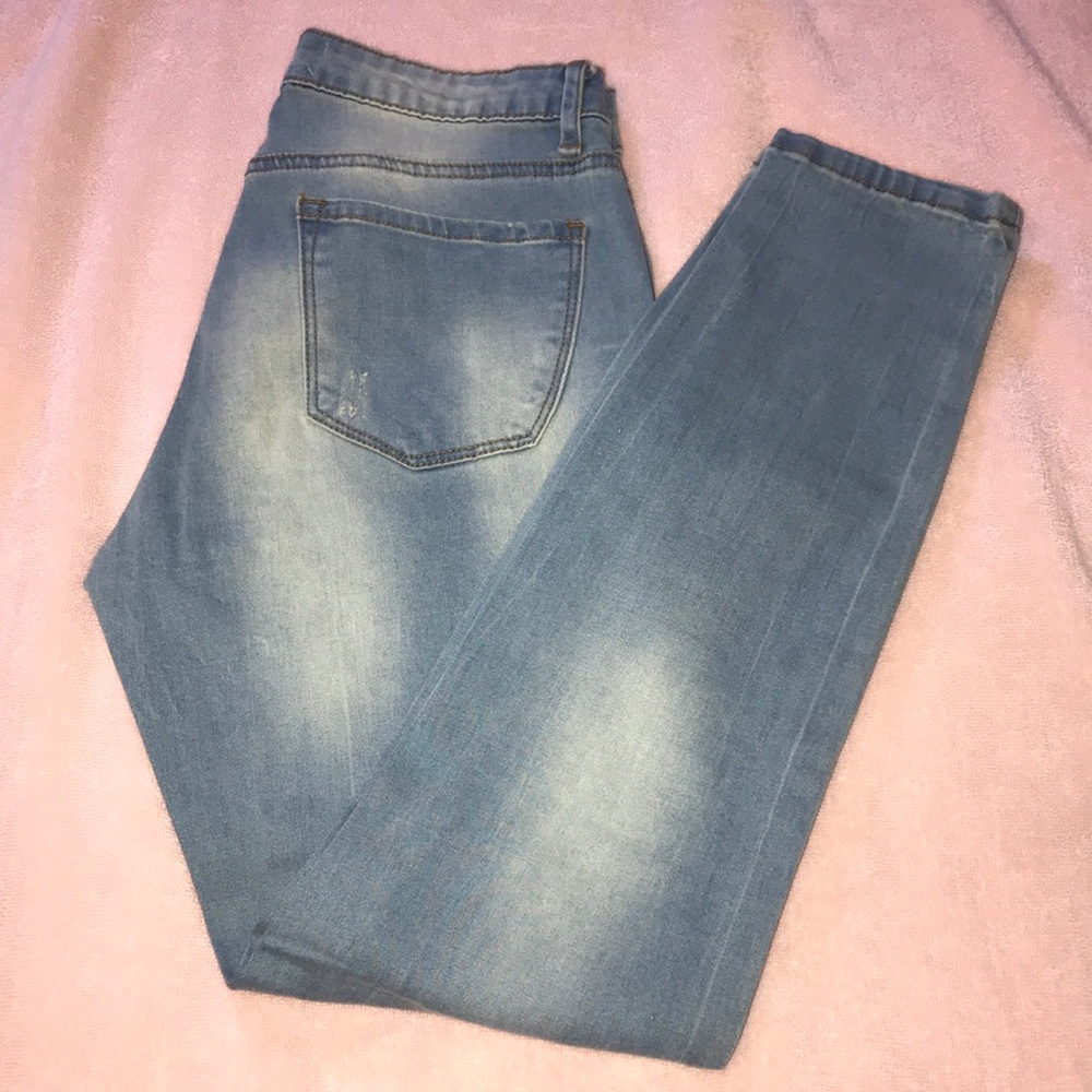 Mid Rise Light Blue Jeans